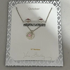 Vera Bradley Silver tone Carded Necklace Set - Picture 1 of 4