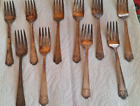 10 pieces of Queen Ester silver plated forks
