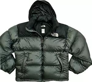 HOT VTG Herren THE NORTH FACE @ 700 NUPTSE DAUNEN KAPUZE PUFFER GRAU SCHWARZ Jacke M - Bild 1 von 17