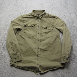 Banana Republic Shirt Womens S Green Military Button Up Utility Soft Wash Casual - Picture 1 of 10