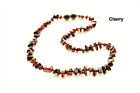 Genuine Natural Baltic Amber Adult Necklace Safe 16-27.5inch 11 COLOR Chip Beads
