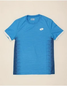 LOTTO Mens T-Shirt Top Small Blue Striped Polyester BA04 - Picture 1 of 3