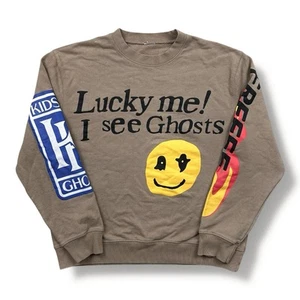 Kanye West Lucky Me I See Ghosts Camp Flog Gnaw Brown Sweatshirt Men’s Medium - Picture 1 of 5