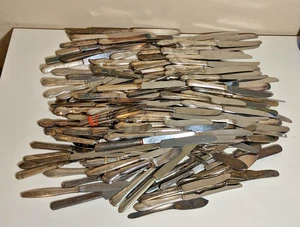 21# Konvolut 165 Vintage Silberbesteck Messer Knives Basteln Silberbesteck - Bild 1 von 19