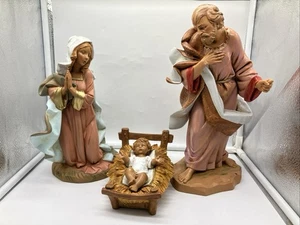 Fontanini 12" Scale Holy Family Krippe Set 4-teilig handbemalt Italien 1991 LESEN - Bild 1 von 13