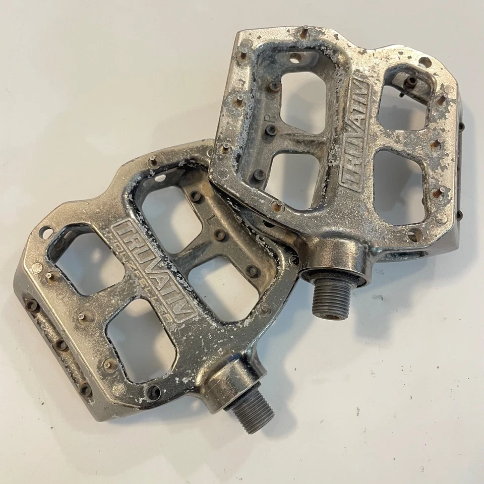 Truvativ Holzfeller 平台踏板 原铝 MTB DH Mountain Enduro 复古 — 第 1/3 张图片