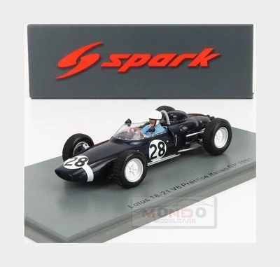 1:43 SPARK Lotus F1 18-21 #28 Italy Gp 1961 S.Moss Blue S7448 - Immagine 1 di 2