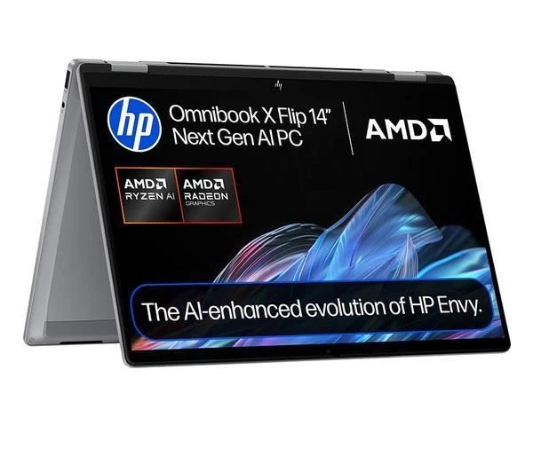 HP OmniBook X Flip NGAI 14" 2 in 1 Laptop - AMD Ryzen AI 5 - REFURB-C - Image 1 of 1