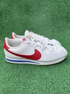 Nike Cortez Basic Leather Forrest Gump Mens Shoes White Red Size 10 819719-103 - Picture 1 of 20