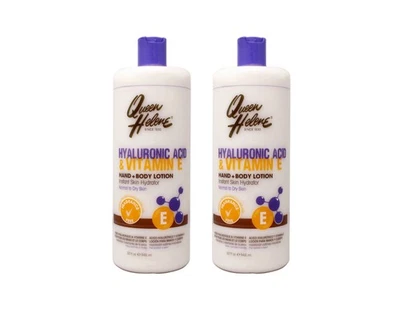 Queen Helene Ácido Hialurónico Vitamina E Manos Cuerpo Loción 32 OZ Paquete de 2 Foto 1 de 4