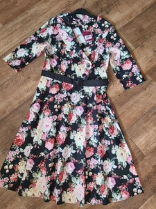BNWT Joe Browns Floral Dress Size 16 Retro 50's Style - Picture 1 of 8