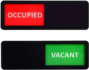 Vacant Occupied Sign for Offices or Homes Privacy Sign Black 8.2 x 2.8 Inches - Picture 1 of 7