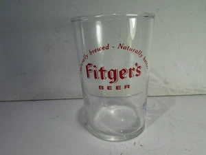 Vidrio de barra de cerveza Fitgers vintage de los años 50 publicidad Duluth Minnesota 3 1/2" - Imagen 1 de 2