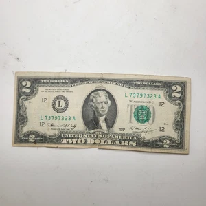 1976 Two Dollar Bill United States of America Thomas Jefferson - Picture 1 of 2