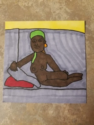 Nude Figure Drawing 3X3 Post It Antisocial Outsider Art Mormo Zine  - Image 1 of 2