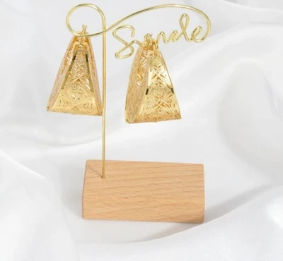 Африканские праздничные серьги позолоченные для женщин свадебные украшения - Изображение 1 из 3