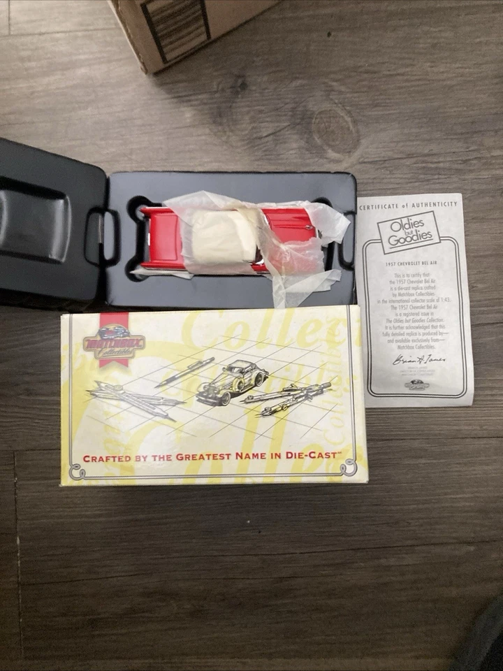 Matchbox Collectibles 1957 Chevy Bel Air Dinky 1:43 Red DYG02-M Vintage 1995 - Image 1 of 1