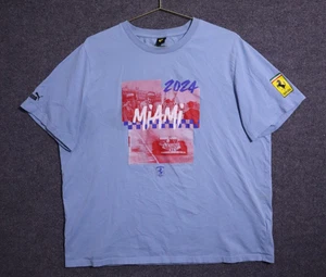 Puma Ferrari Shirt Herren XXL hellblau Scuderia 2024 Miami Florida Tee EUC F1 - Bild 1 von 8