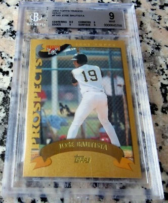 JOSE BAUTISTA 2002 Topps Traded GOLD SP Rookie Card RC BGS 9 MINT POP 3 Mets🔥$$ - Image 1 of 2