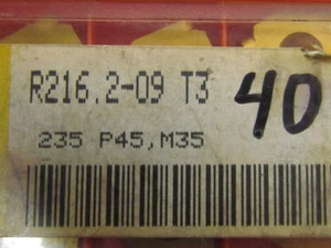 Sandvik Coromant R216.2-09 T3 235 P45 M35 Carbide Insert Grade 235 Box of 8pcs - Picture 1 of 6