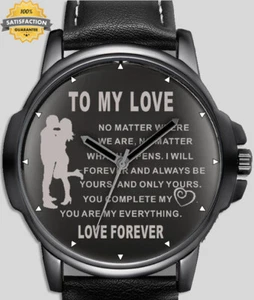 To My Love schöne Armbanduhr mit einzigartigem Text - Bild 1 von 1
