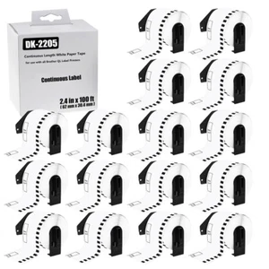 16 Rollen 62 mm x 30,4 m Endlospapierband DK-2205 für Brother QL Etikettendrucker - Bild 1 von 12