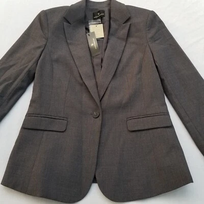 Worthington Blazer Jacket Grey Single Button Lined Stretch Womens Sz 2 NEW w/TAG - Image 1 of 4