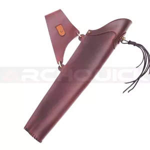 Archquick Hand made Traditional Archery Quiver Cow TOP Leather Hunting Target - Picture 1 of 6