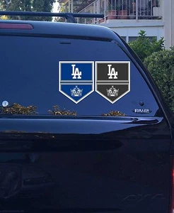 68-02 Los Angeles Dodgers Kings Mash Up Logo Vinyl Decal - Imagen 1 de 1