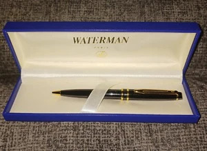 Bolígrafo Waterman negro y dorado usado caja original del fabricante usado excelente - Imagen 1 de 6