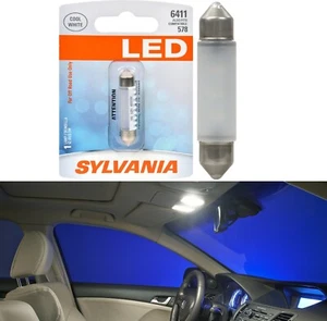 Sylvania Premium LED Light 6411 White 6000K One Bulb Interior Map Upgrade Stock - Picture 1 of 12