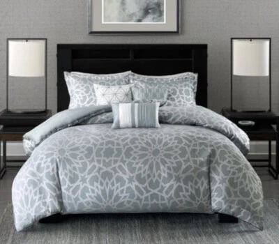 Juego de funda nórdica Madison Park Carmela 6 piezas completa/queen, azul 👍 Foto 1 de 4