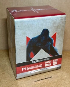 GODZILLA / KONG - MONSTERVERSE 4K + BLU RAY 4 FILM STEELBOOK COLLECTION - NEW - Picture 1 of 24