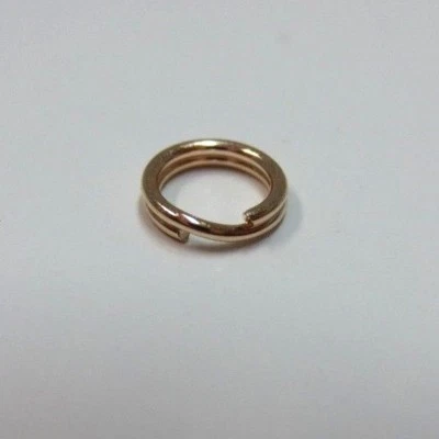  14k Yellow Gold Split Ring Jump Ring Clasp Charm Attacher 14K Solid Gold 4.9 mm - Image 1 of 4