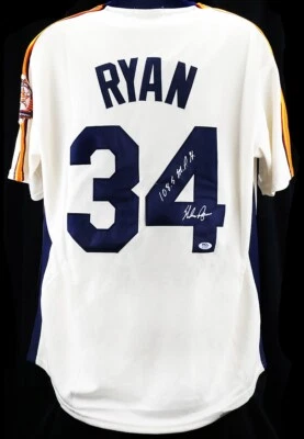 Nolan Ryan Signed "108.5 M.P.H." Houston Astros M&N Cooperstown Jersey PSA/DNA - Image 1 of 4