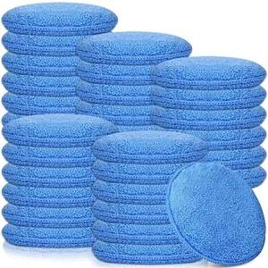 50PCS Car Detailing Microfiber Applicator Pads 5" Wax & Wash Buff Pads - Picture 1 of 6