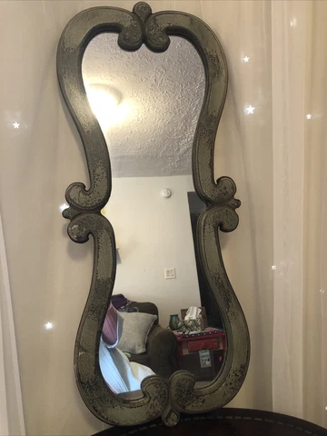 Antique Turquoise Wood Wall Mirror Cover