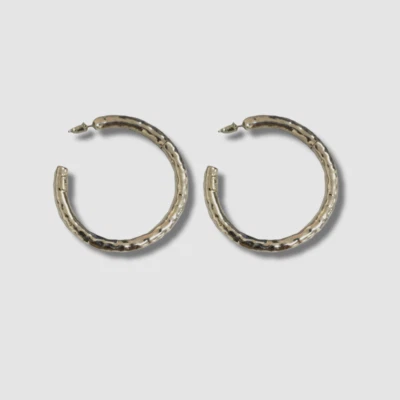 $351 Ippolita Women's 925 Sterling Silver Hammered Hoop Earrings - Image 1 of 2