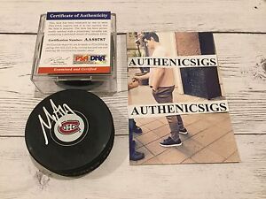 Max Pacioretty Signed Montreal Canadiens Hockey Puck PSA DNA COA Autographed c