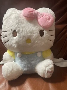 "Bolso mochila de felpa Hello Kitty de 13,5"" pulgadas con lazo rosa nuevo" - Imagen 1 de 15