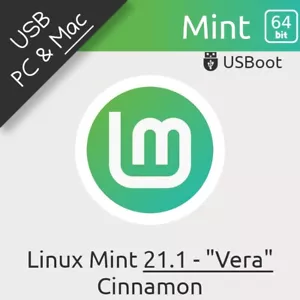 CLÉ USB LINUX MINT 21.1 VERA 64BIT BOOTABLE DRIVE LIVE & INSTALL / INSTALLATION - Imagen 1 de 13
