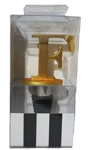 THIRSTYSTONE Old Hollywood by David Tutera F Monogramm Weinstopfen matt gold - Bild 1 von 8