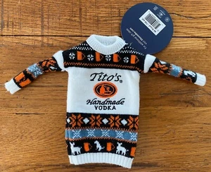 Tito’s Vodka Holiday Sweater doppelseitiger Flaschenverschluss neu mit Etikett - Bild 1 von 2