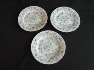 Noritake China Chintz - 3 Bread Plates - All Over Blue Floral Design - Picture 1 of 4