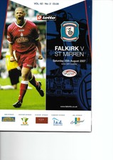 FALKIRK V ST MIRREN 25/8/2007 LEAGUE MATCH PROGRAMME