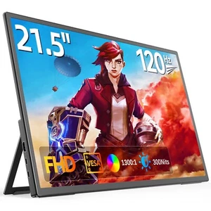 UPERFECT 21.5" 120Hz Monitor 1920x1080 Portable Monitor Gaming Screen fr PS Xbox - Picture 1 of 7