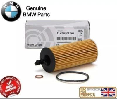 GENUINE OIL FILTER BMW 118D 120D 320D 325D 330D 335D 420D 430D 520D -11428507683 - Image 1 of 2