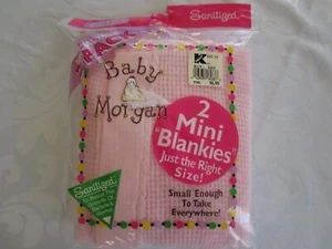 Vintage Baby Morgan Mini BABY Blanket, PINK, 18 X 20, ACRYLIC NEW, READ!! - Picture 1 of 6