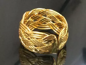 Chapado en oro ajustable Takror anillo mágico rico riqueza suerte encantador amuletos raros - Imagen 1 de 5