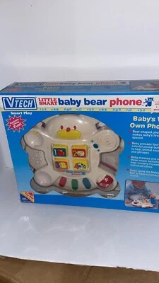BNIB VTech Little Smart TALKING BABY BEAR Phone - Vintage 1993 RARE WORKS - Image 1 of 2
